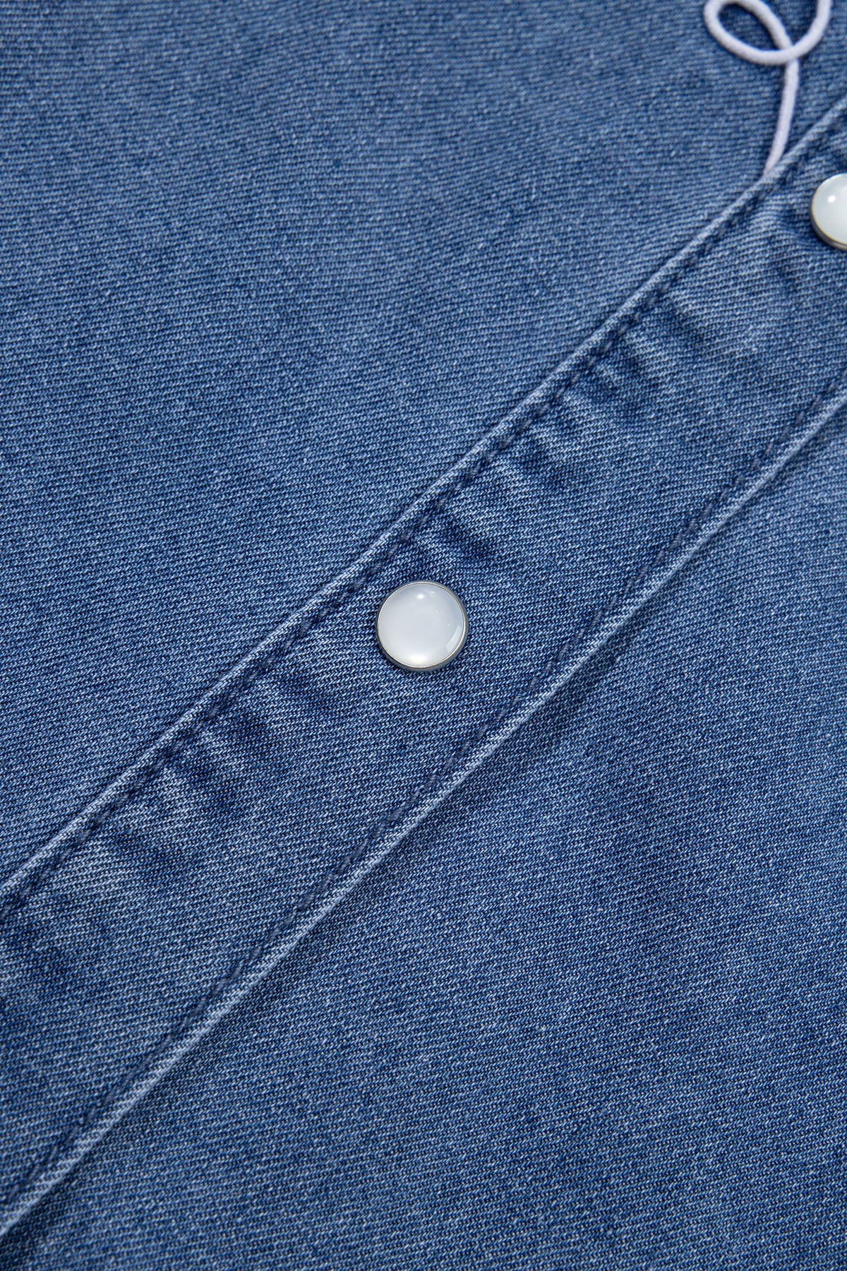 Denim Western Embroidered Shirt