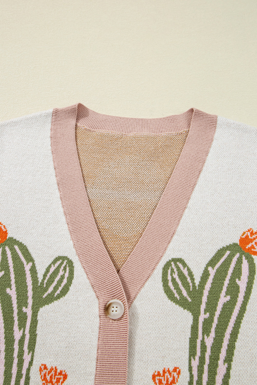 Cactus Button Front Cardigan