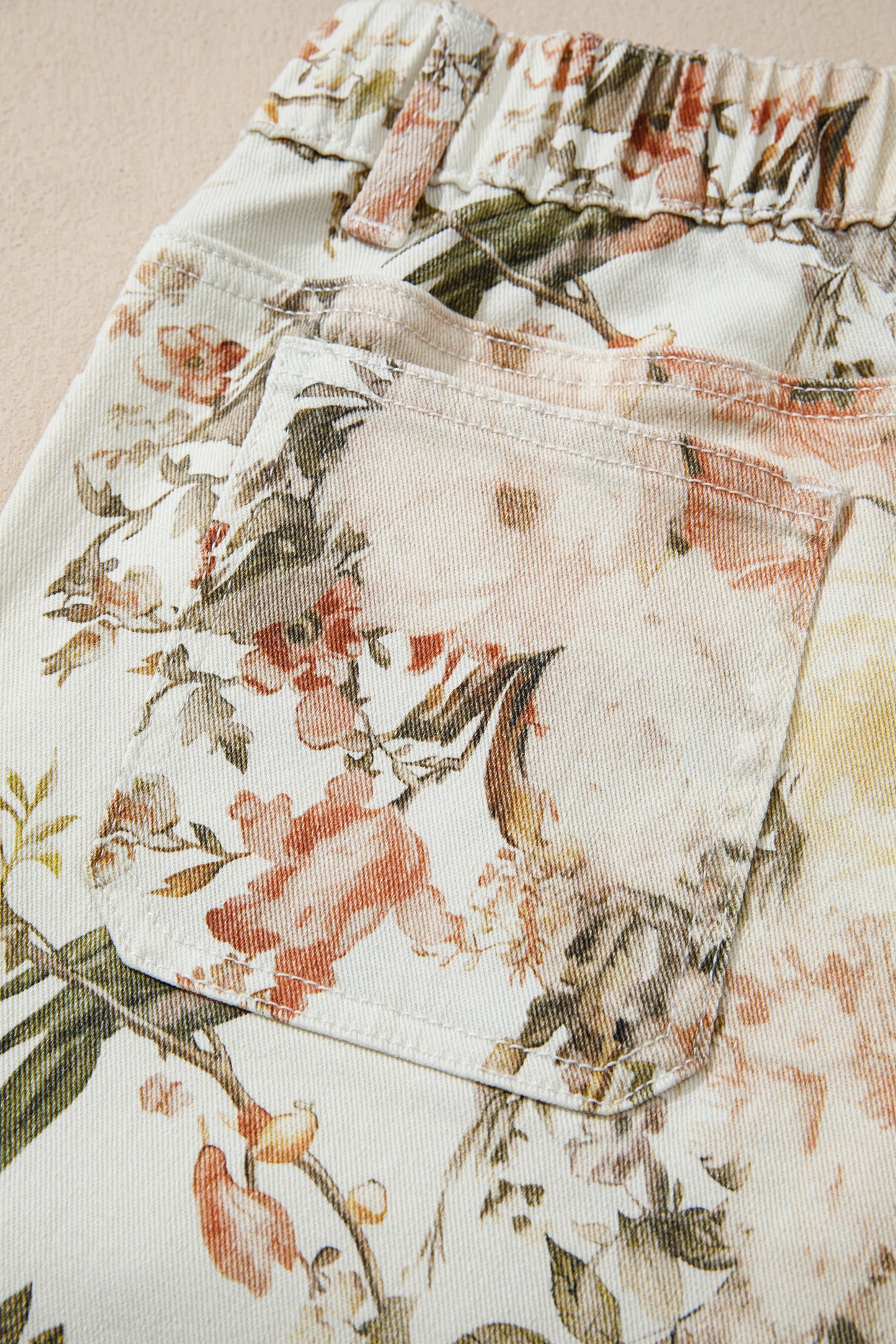 Vintage Floral Wide Leg Jeans