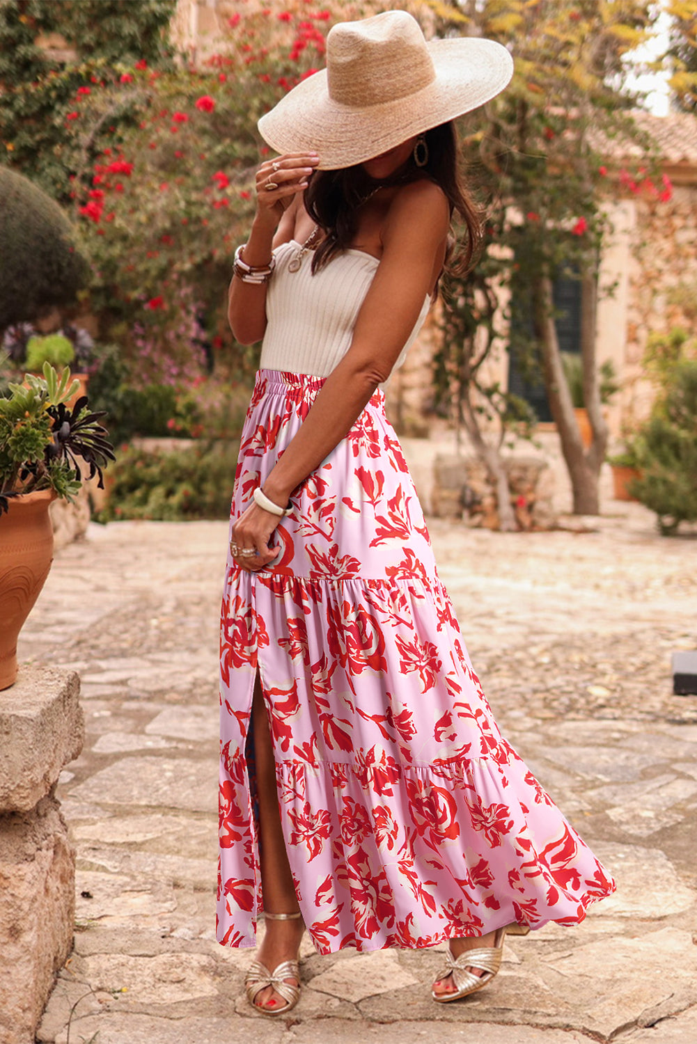 Boho Tiered Maxi Skirt