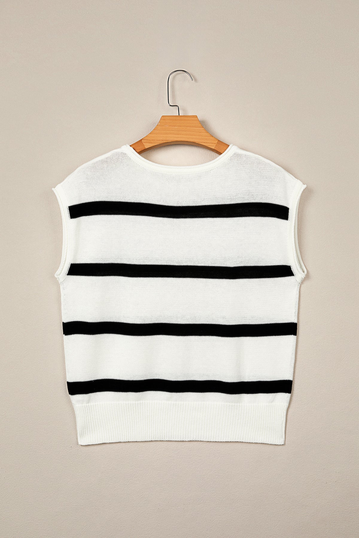 Western Stripe Short Sleeve Sweater