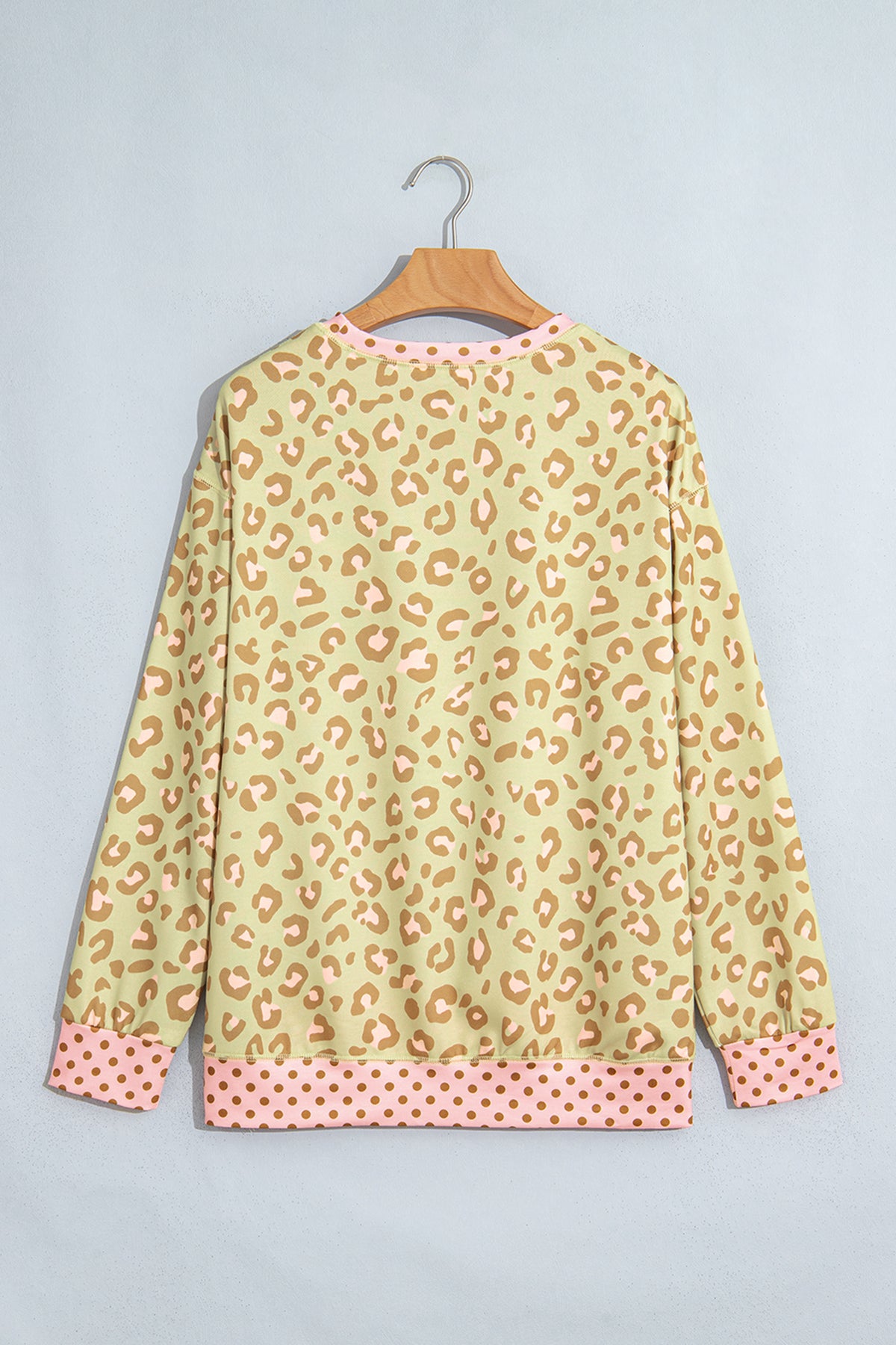 Leopard Polka Dot Trim Top