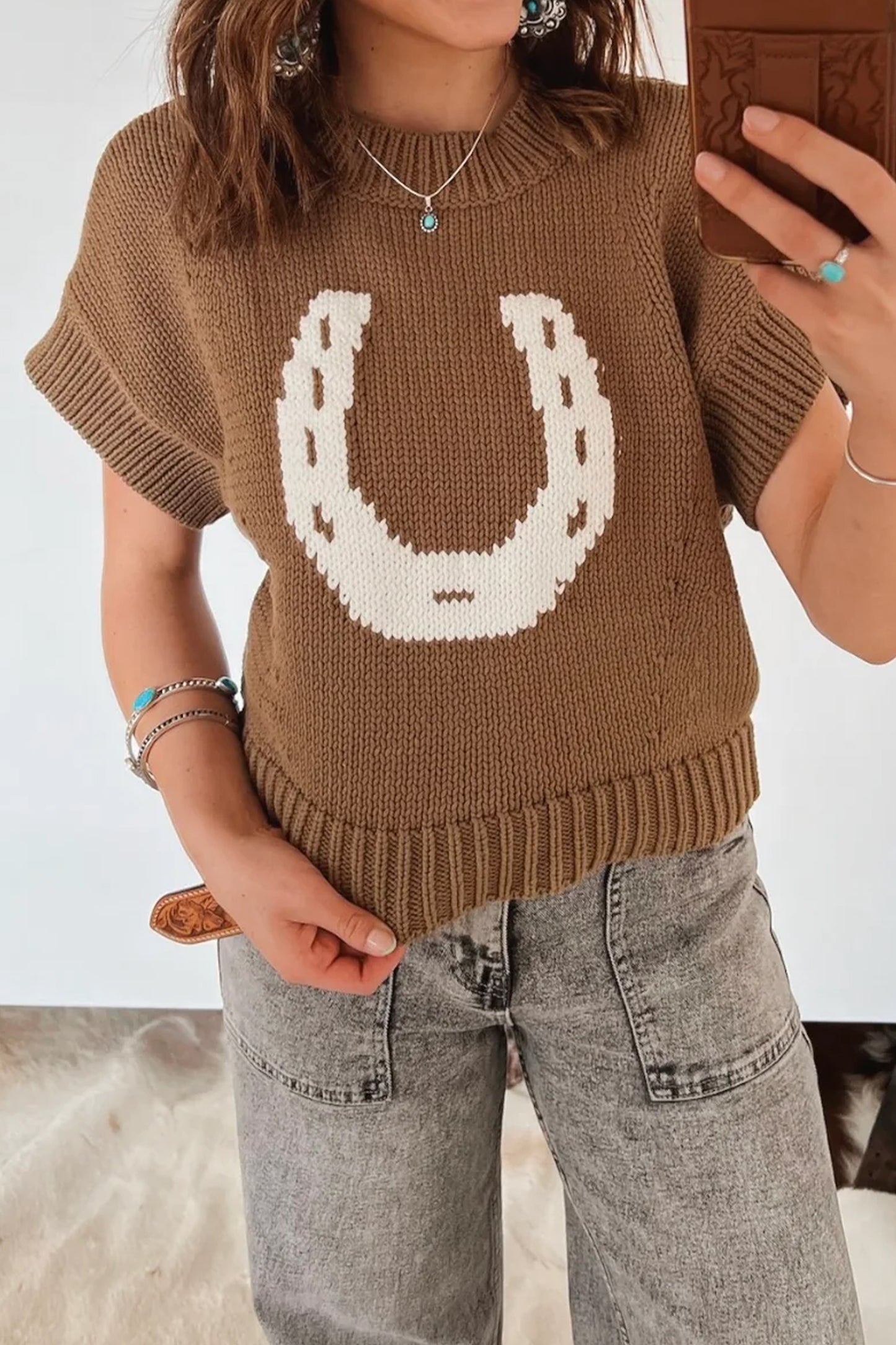 Chestnut Horseshoe Sweater