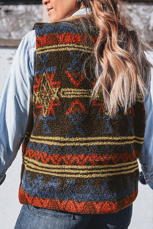 Western Print Vest