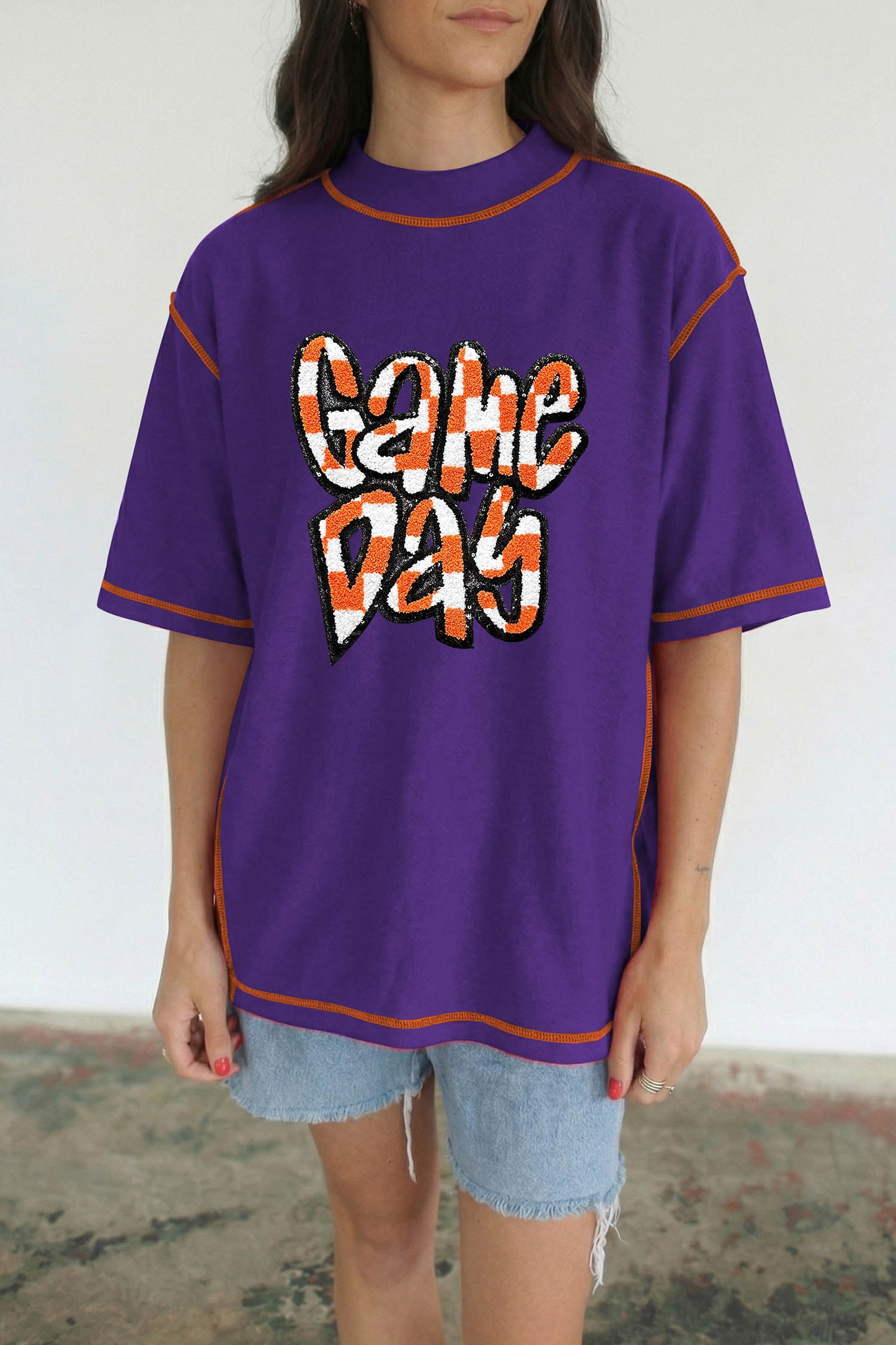 Purple and Orange Game Day Tee