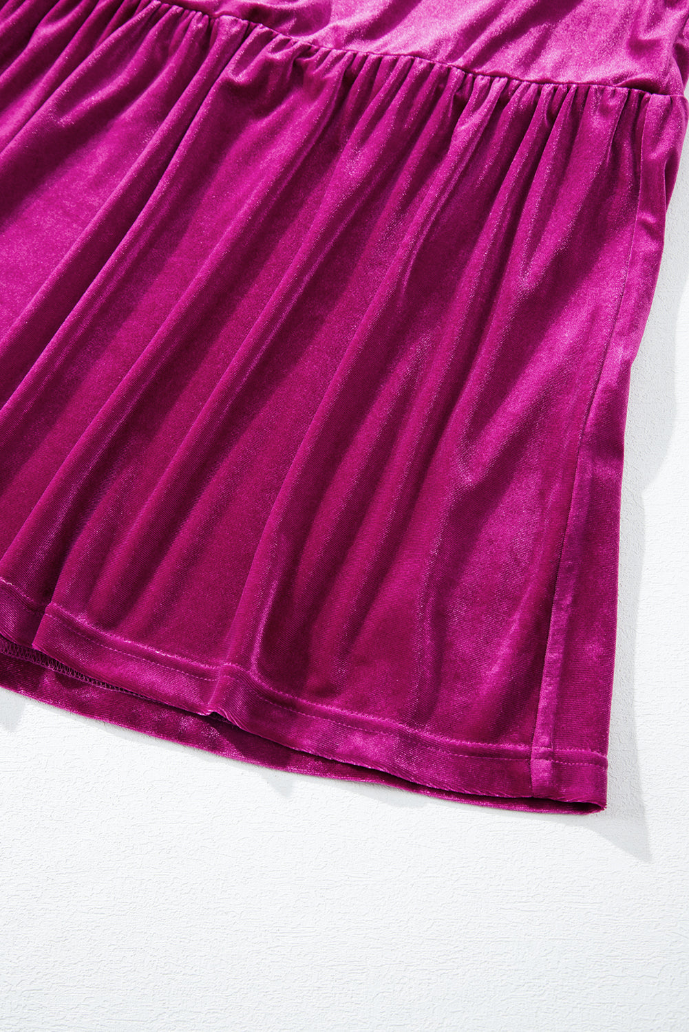 Velvet Smocked Waist Tiered Maxi Dress