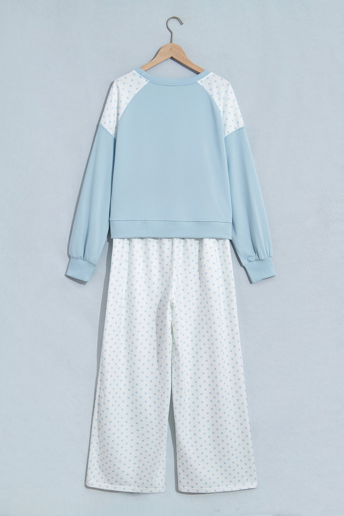 Polka Dot Patchwork Pants Set