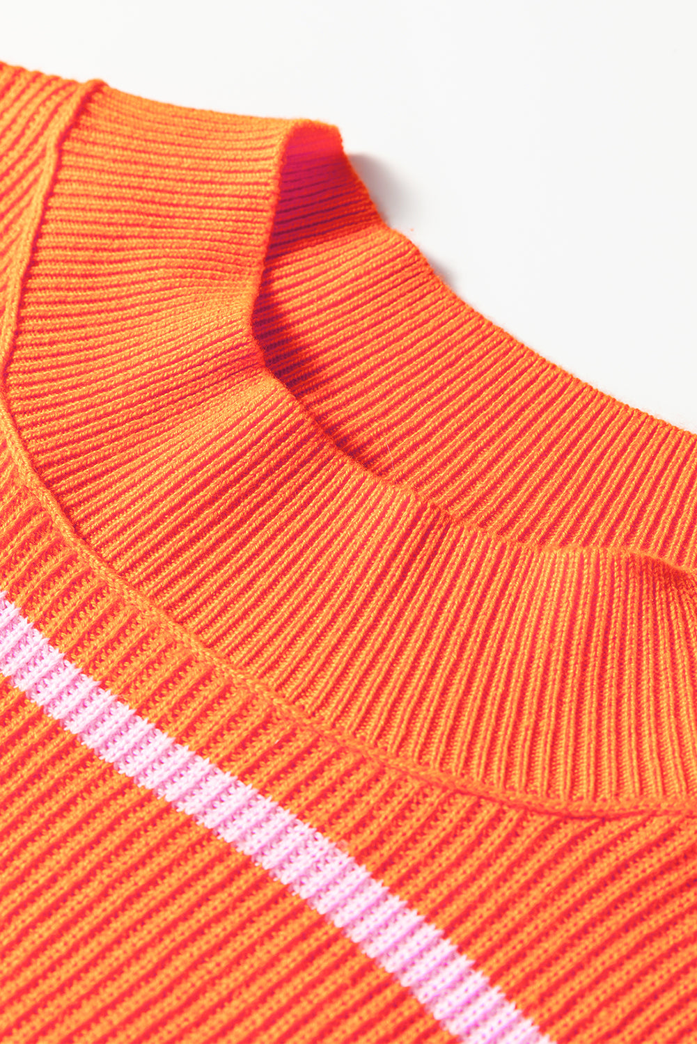 Orange Stripe Boxy Fit Sweater