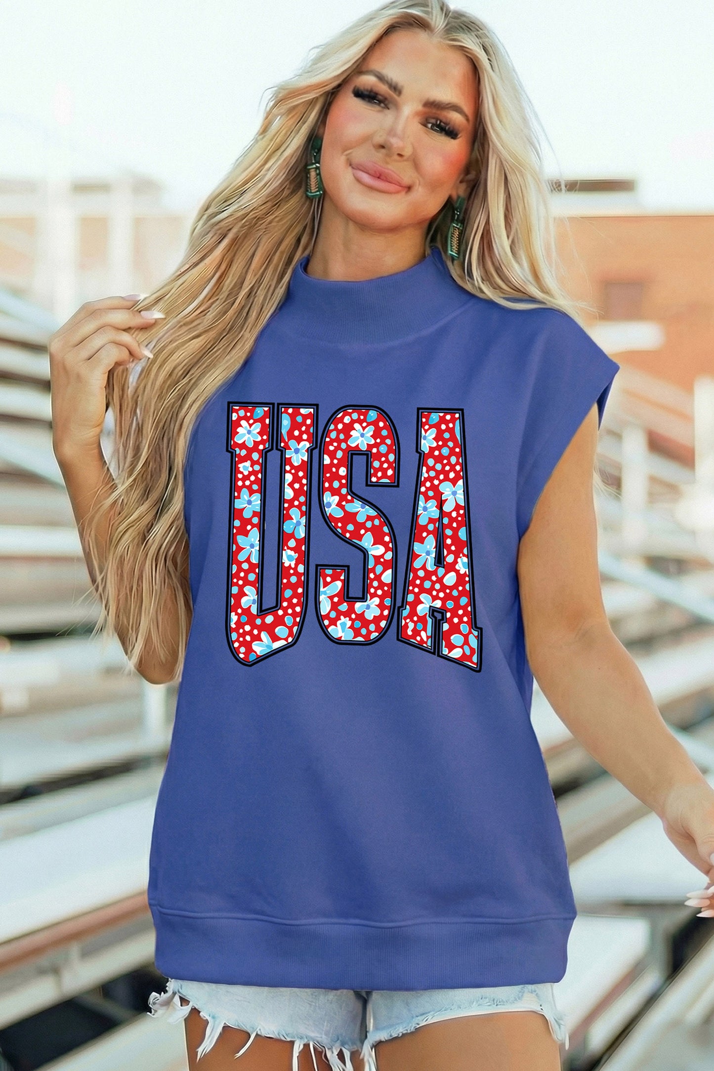 Floral USA Top