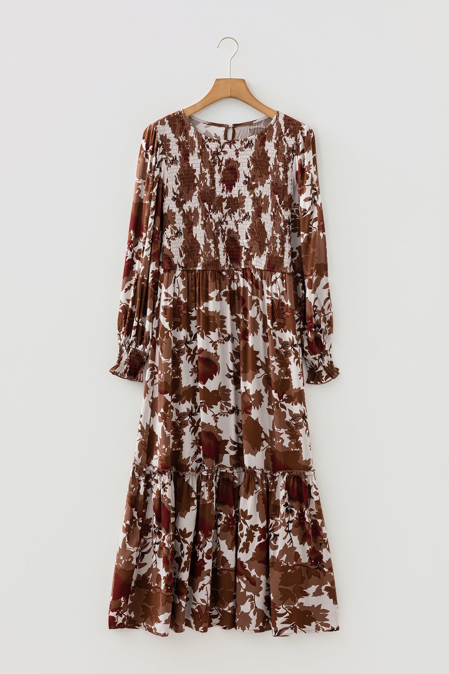 Chestnut Floral Maxi Dress