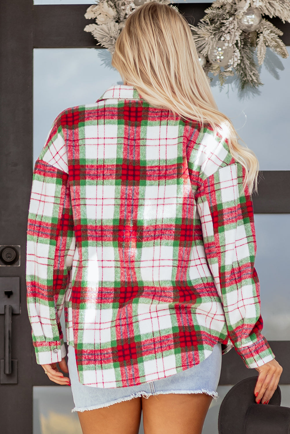 Christmas Plaid Flannel Shacket