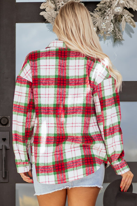 Christmas Plaid Flannel Shacket