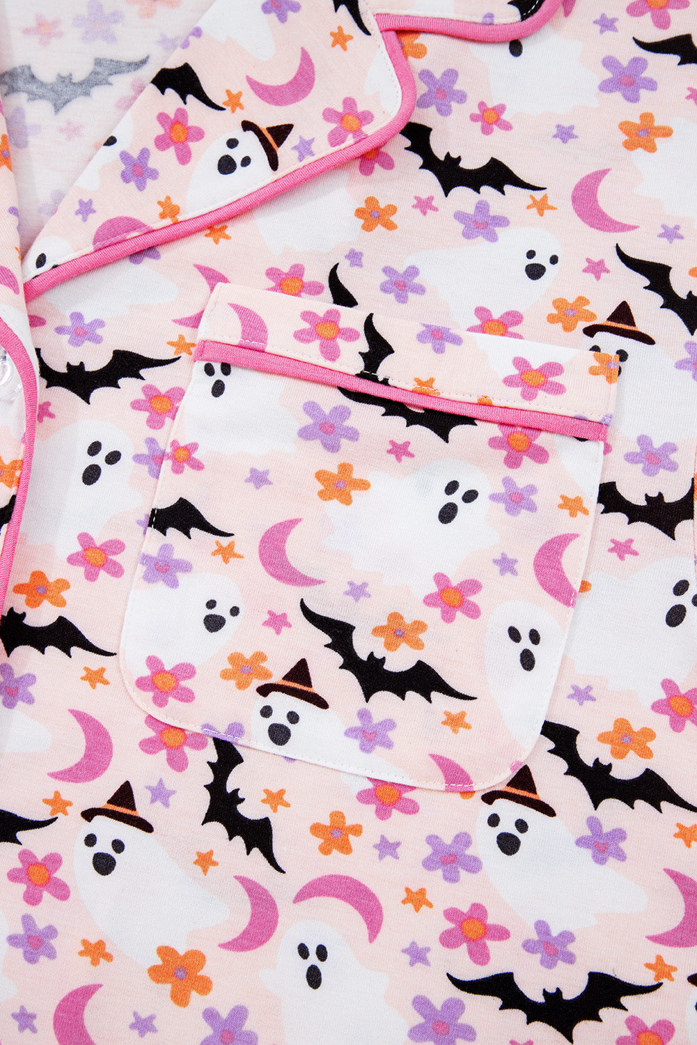 Pink Cute Halloween Ghost Pajama Set