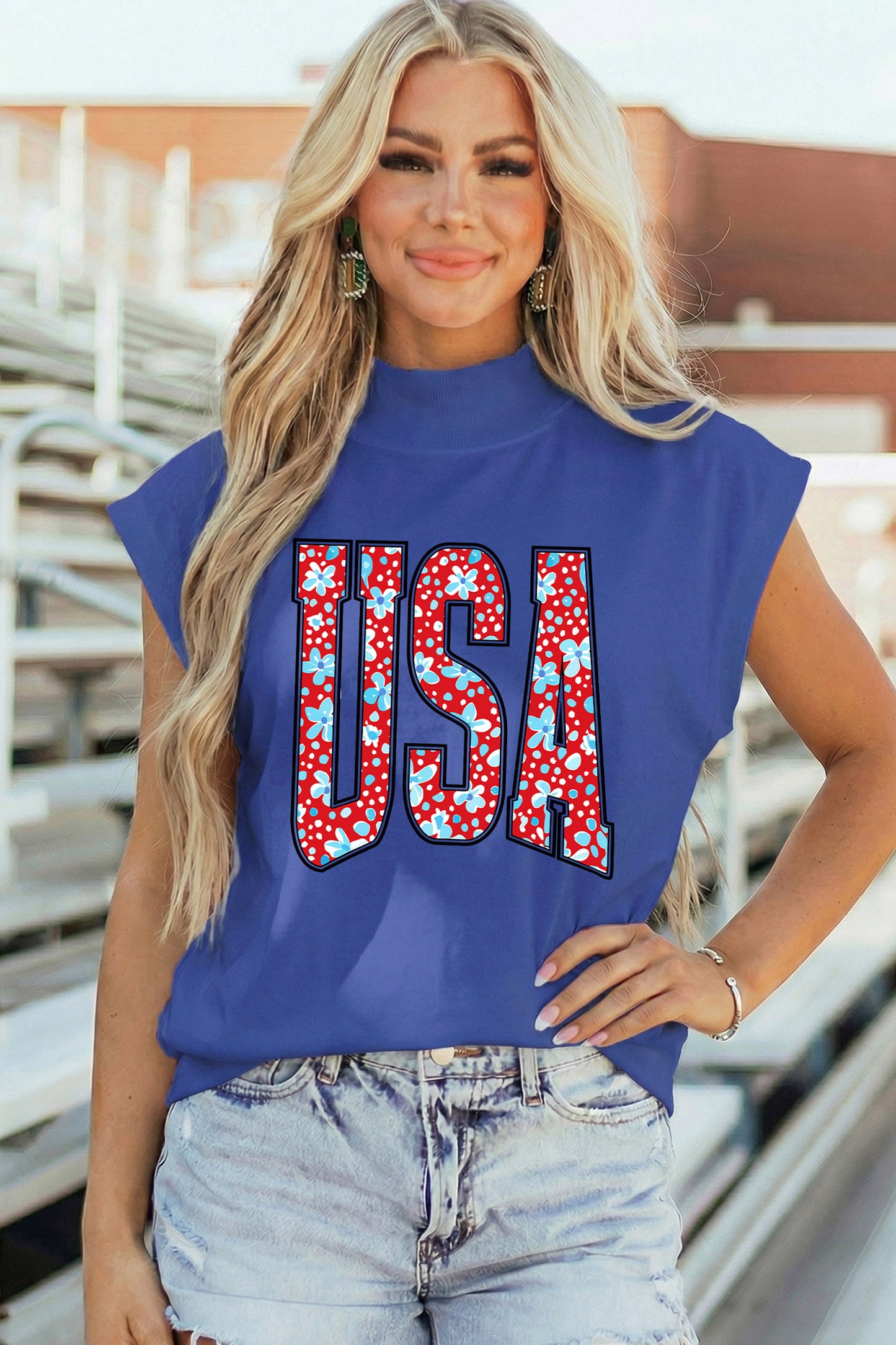 Floral USA Top