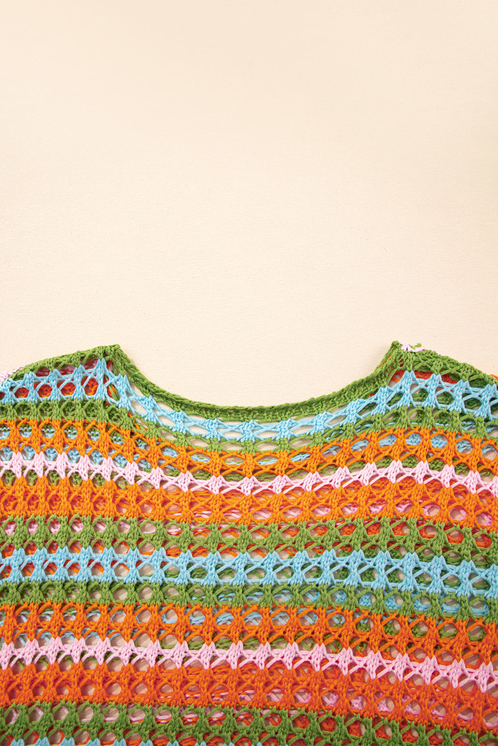 Summer Striped Crocheted Sweater