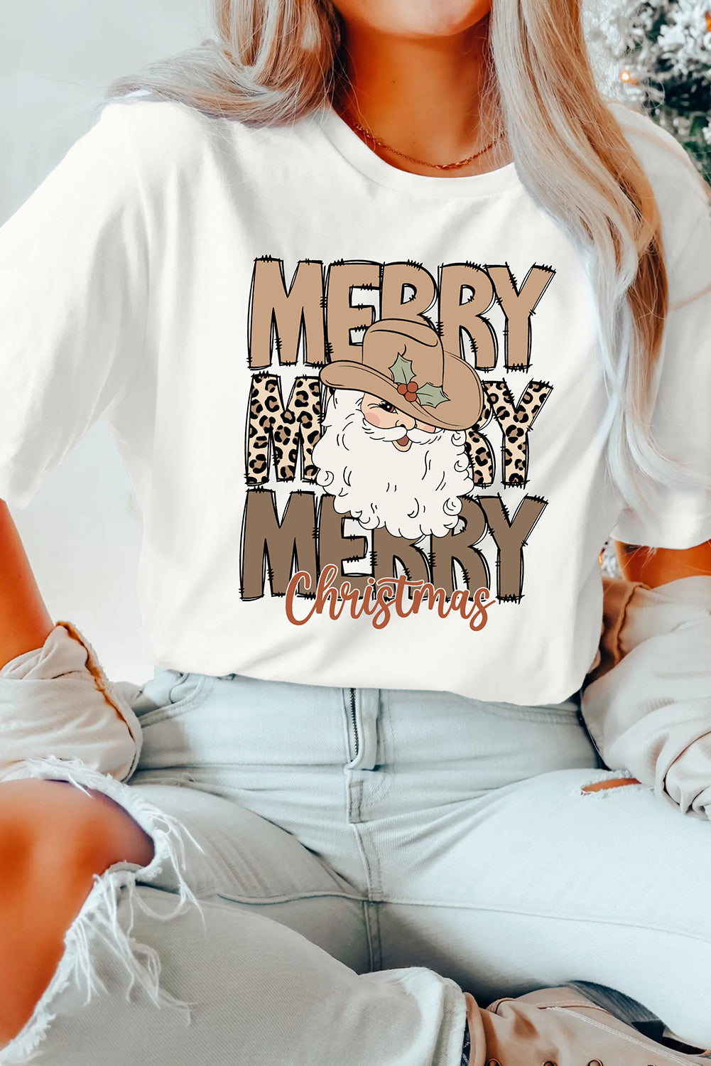 Western Santa Claus T Shirt