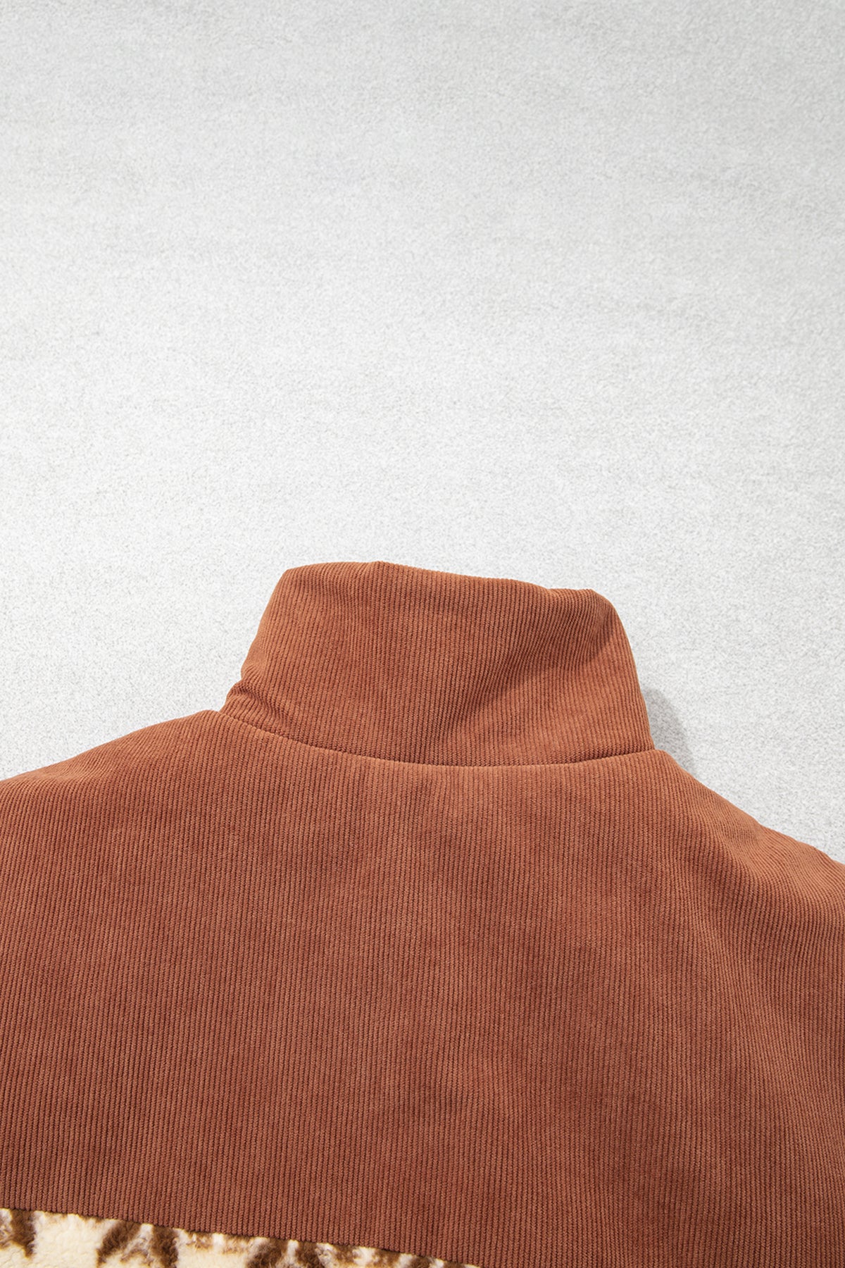 Brown Western Print Fleece Vest