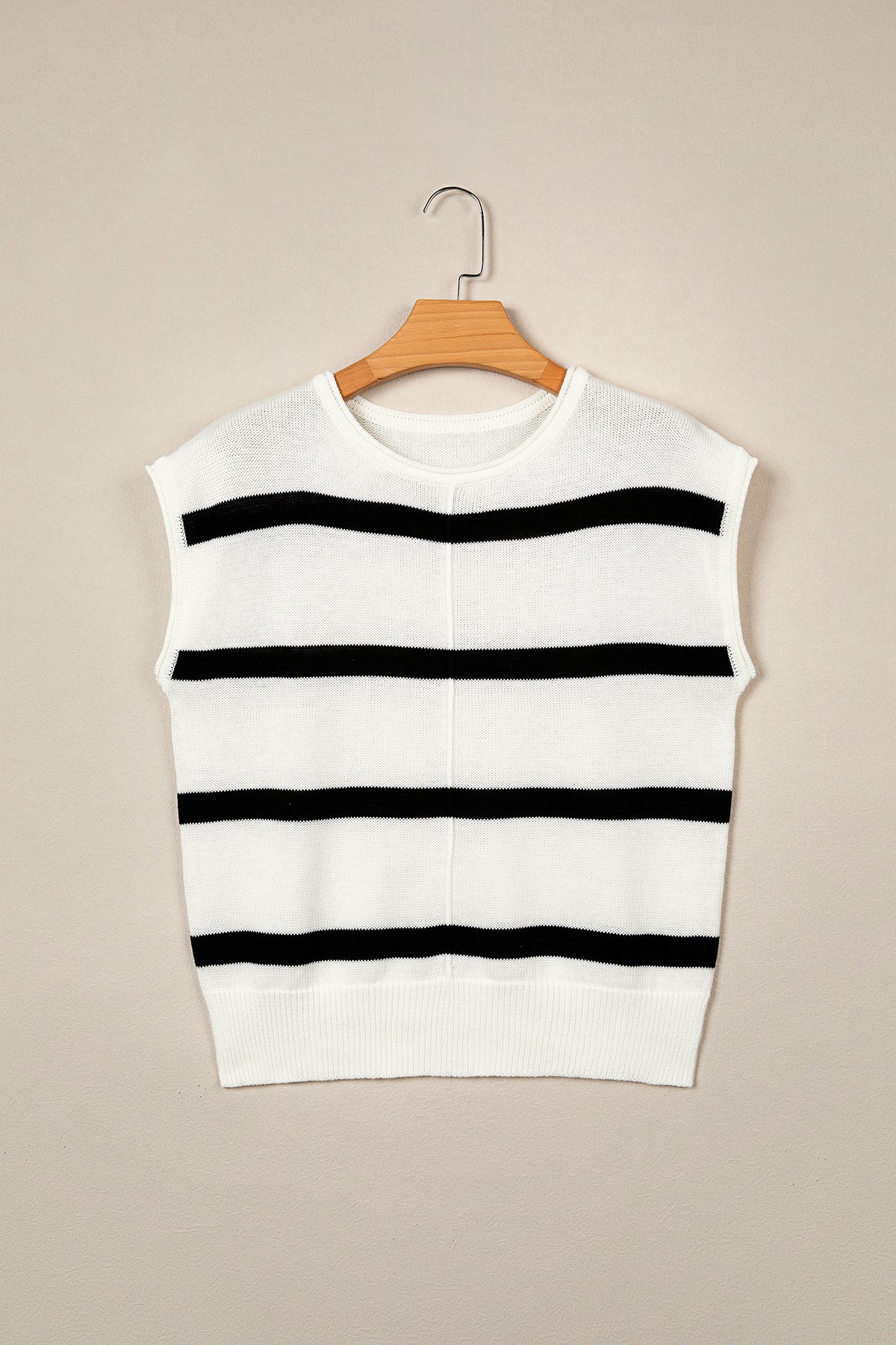 Western Stripe Short Sleeve Sweater