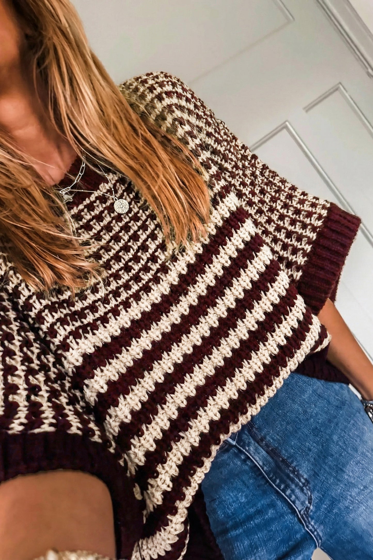 Draped Sleeve Slouchy Sweater