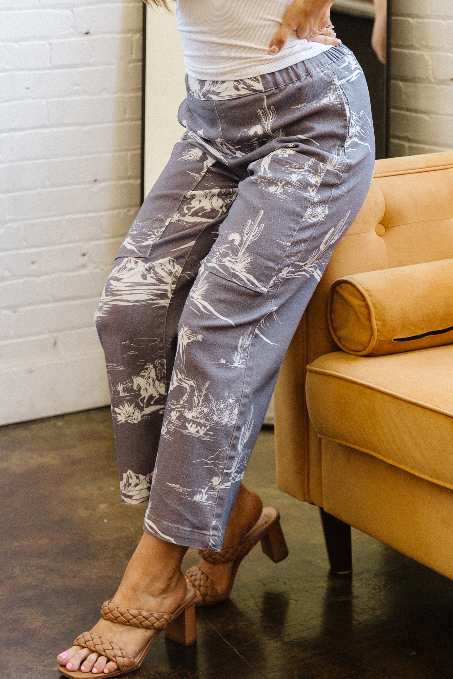 Wild West Vintage Printed Jeans