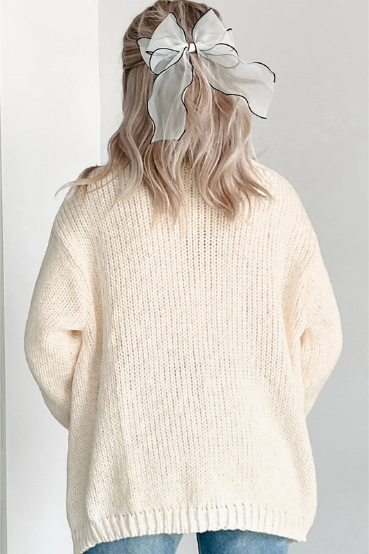 White Pumpkin Open Front Cardigan