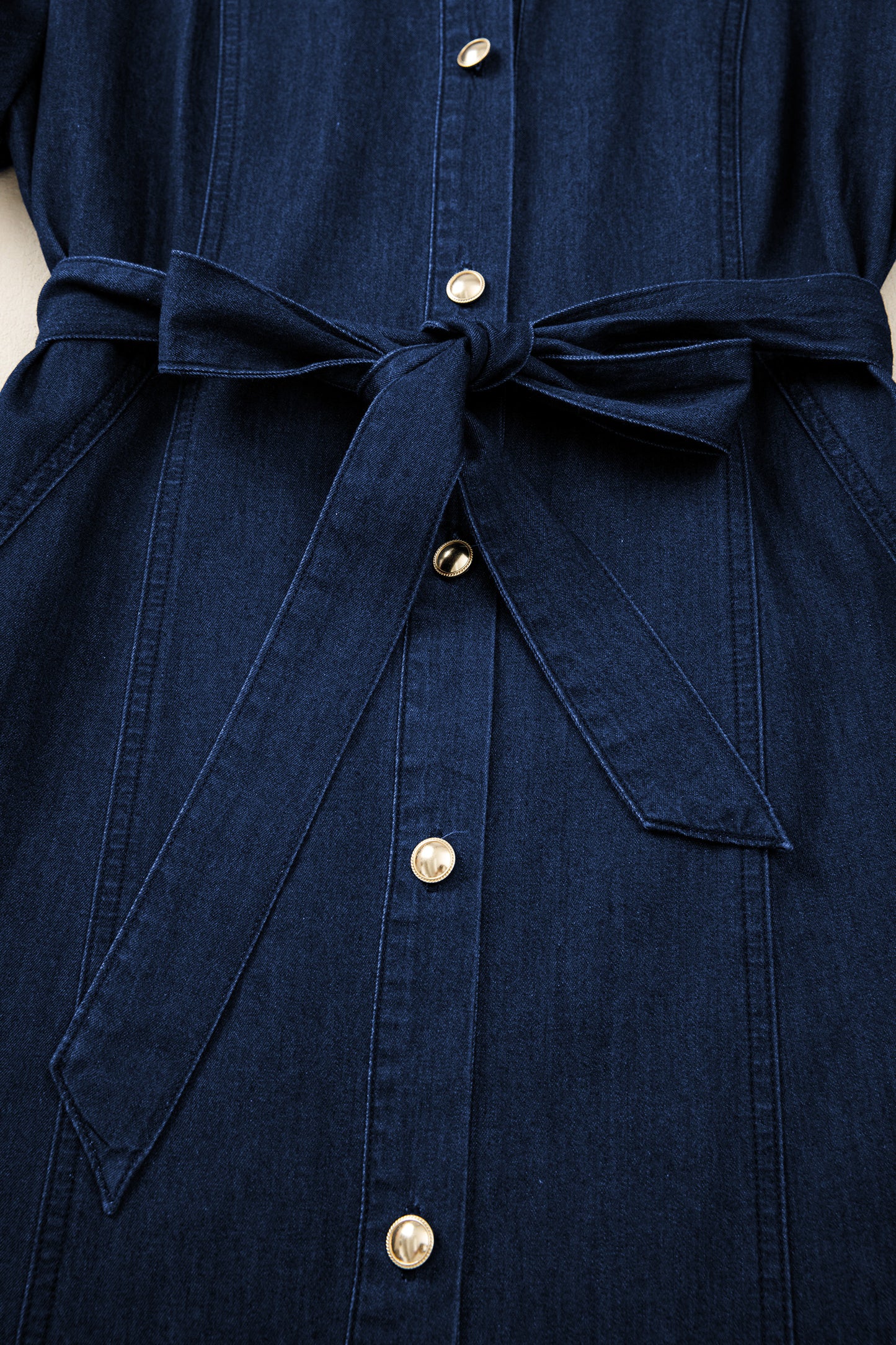 Denim Button Front Dress