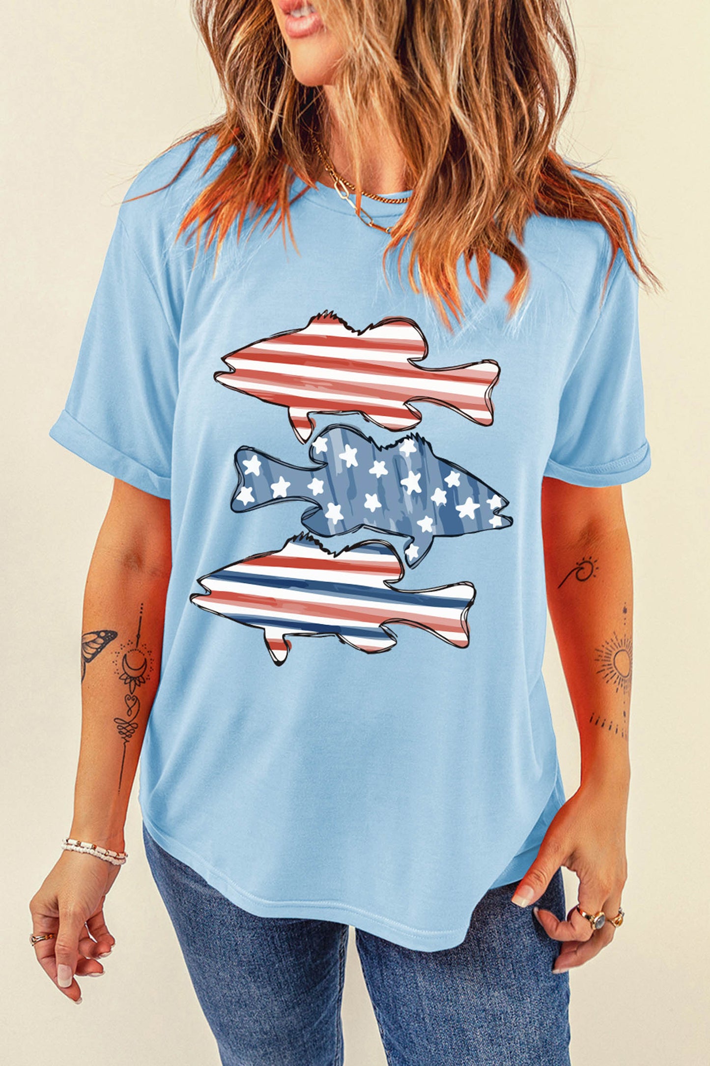 Patriotic Fish Tee