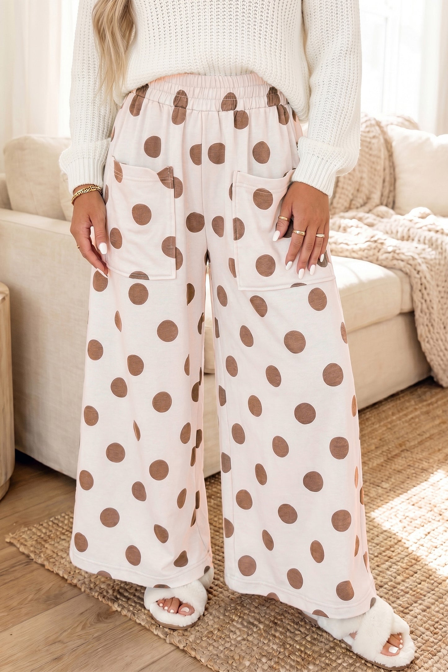 Polka Dot Wide Leg Pants