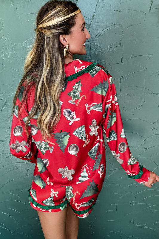 Red Christmas Pajama Set