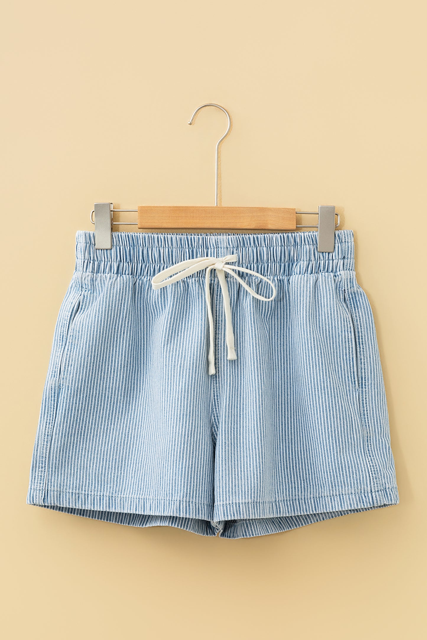 Striped Drawstring Beach Shorts