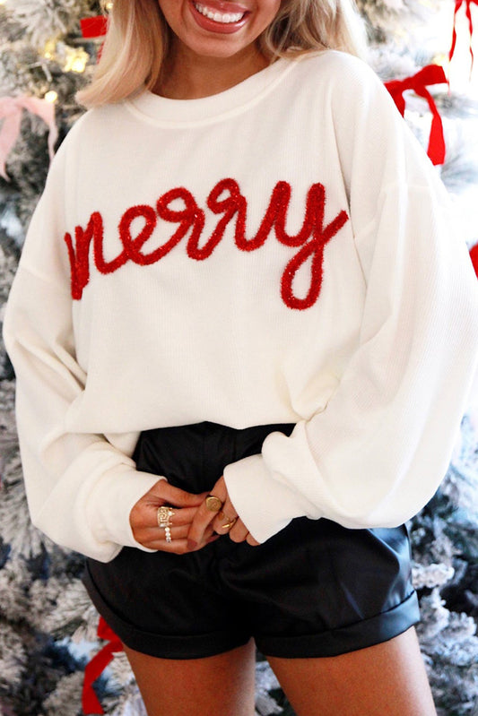 Merry Christmas Tinsel Sweatshirt