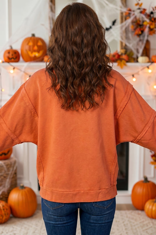 Witchy Plaid Patch Sweatshirt