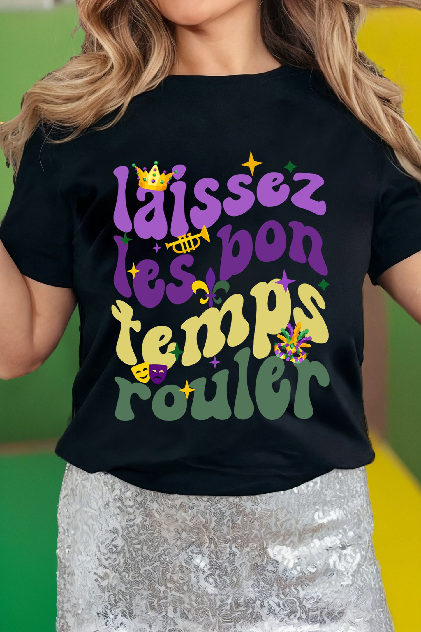 Laissez Lesbon Temps Rouler Mardi Gras Tee