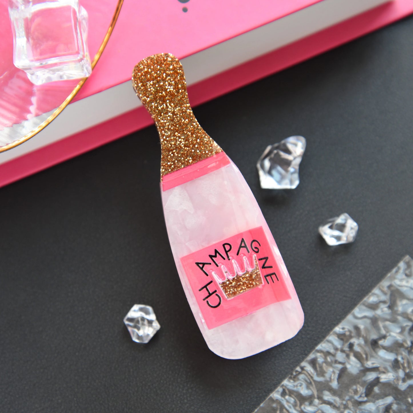 Pink Champagne Hair Claw