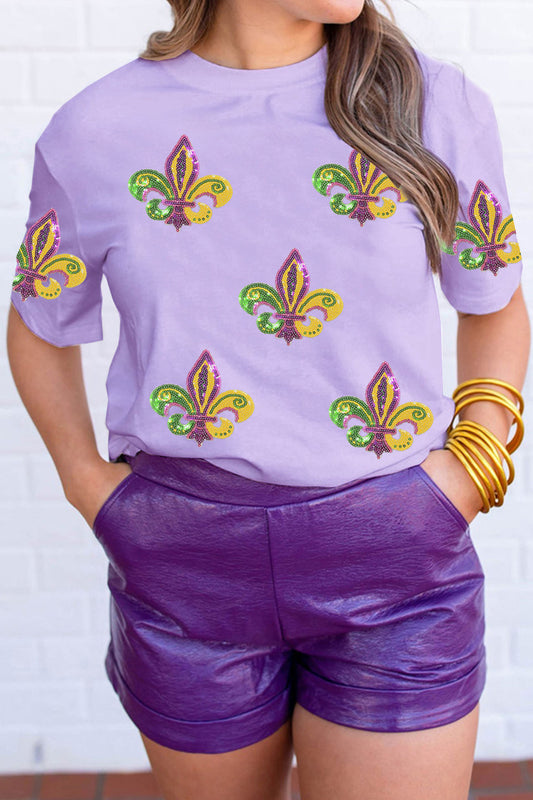Sequin Mardi Gras Tee