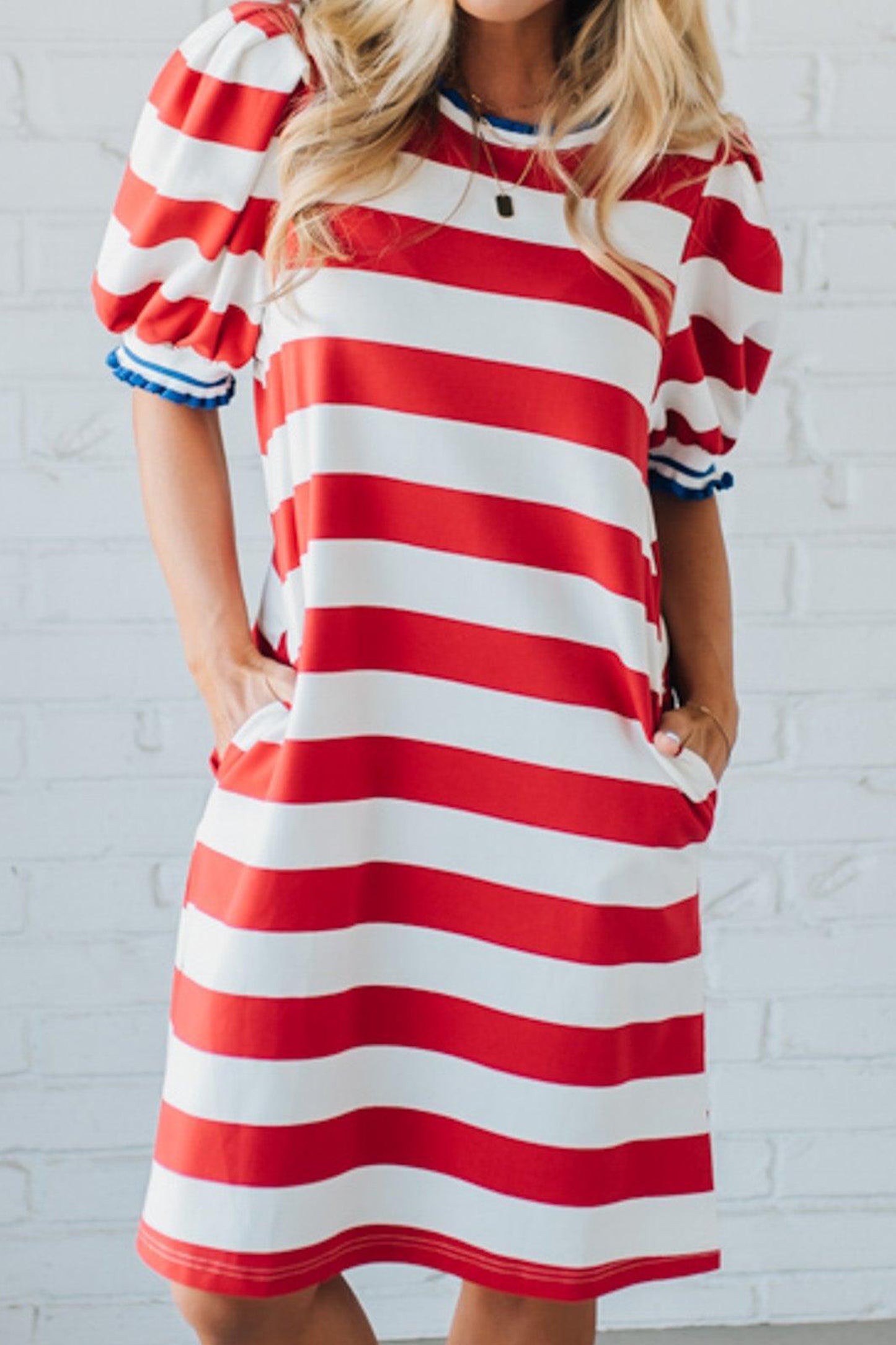 Patriotic Striped Shift Dress