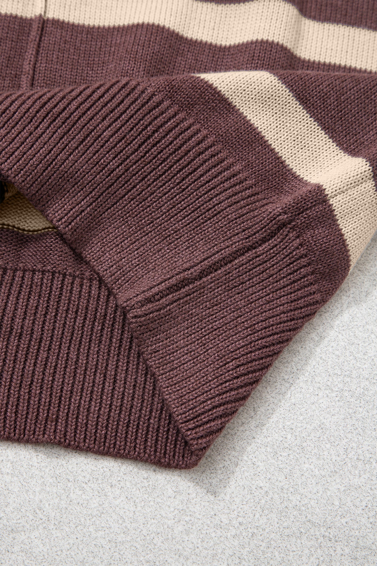 Western Stripe Short Sleeve Sweater