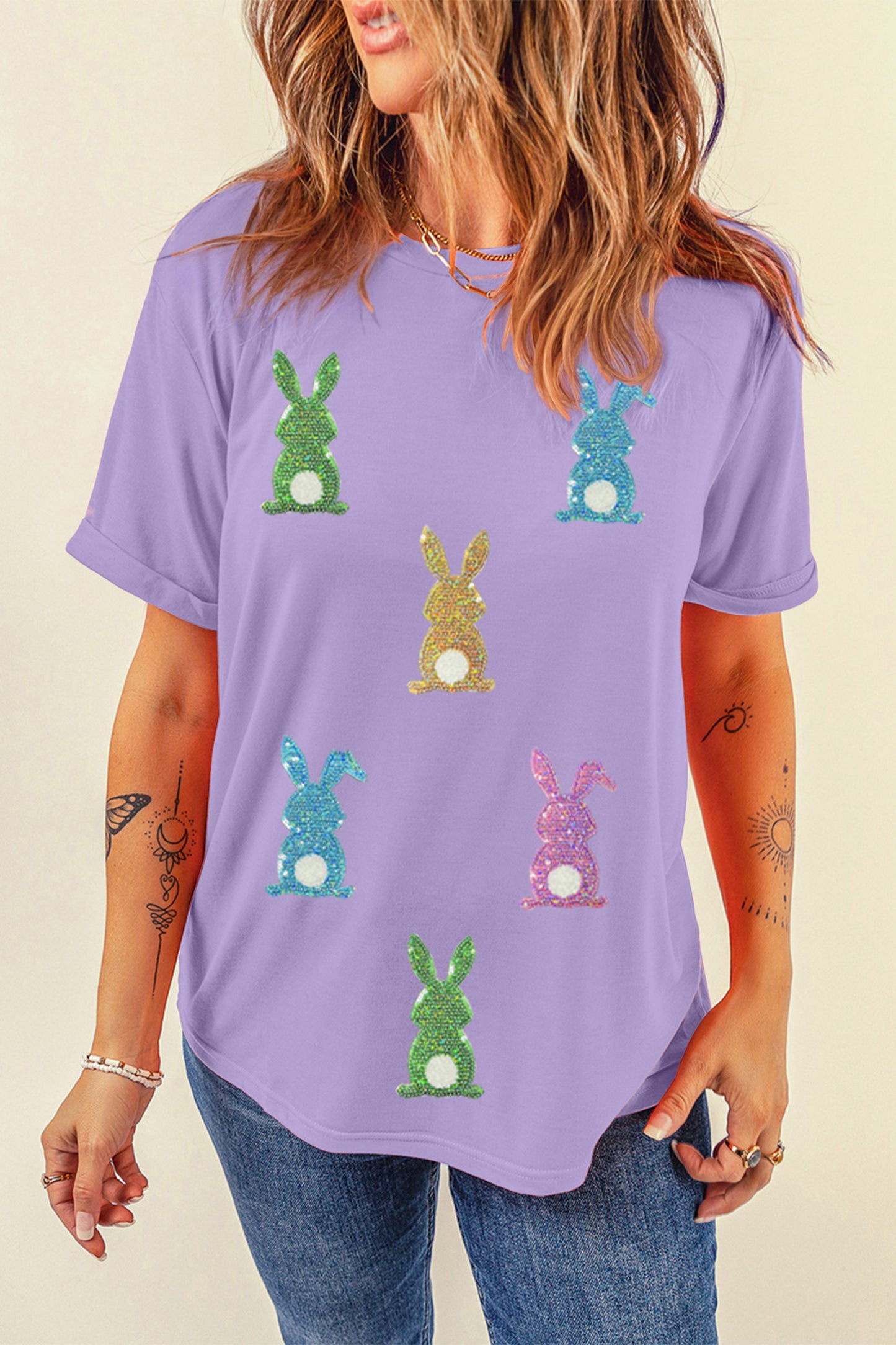 Sequin Easter Bunny Tee