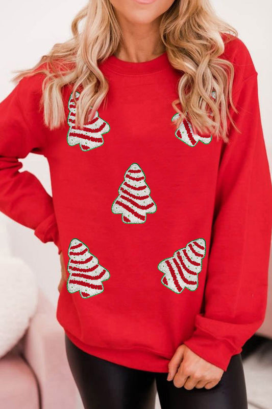 Chenille Christmas Tree Cake Sweatshirt