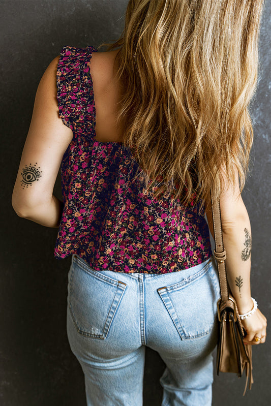 Floral Rose Print Top