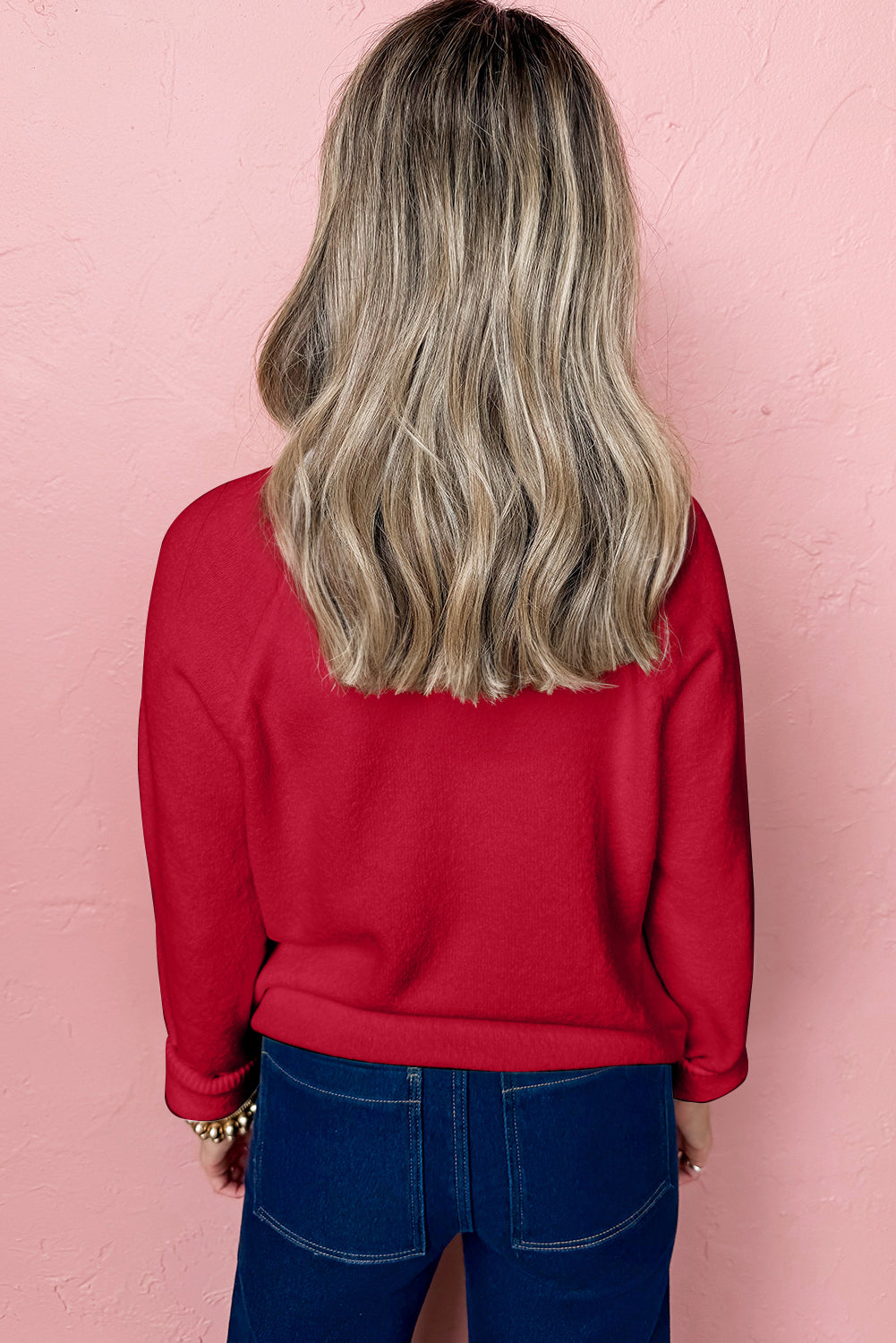 MERRY Letter Christmas Raglan Sleeve Sweater