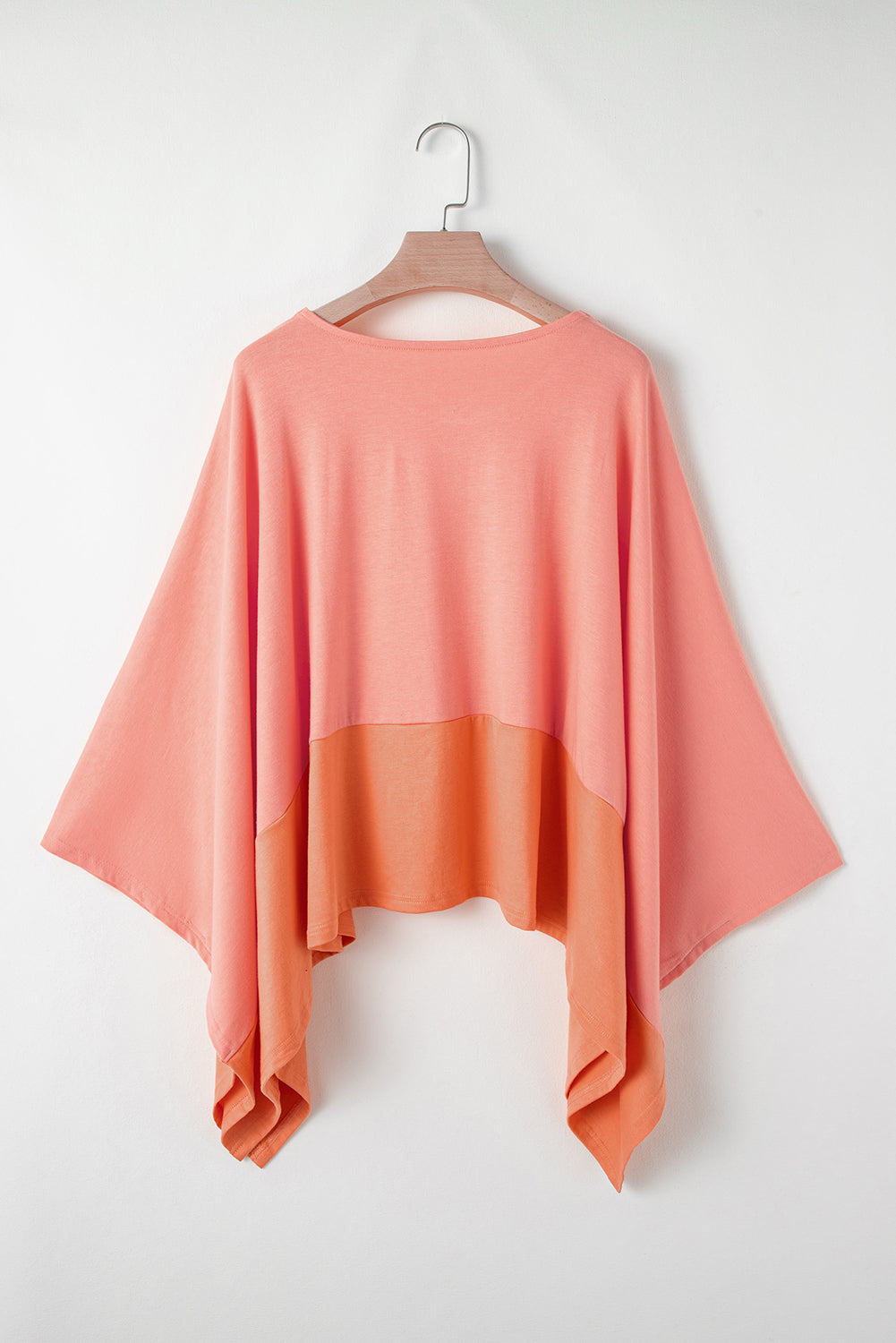 Orange V Neck Oversized Top