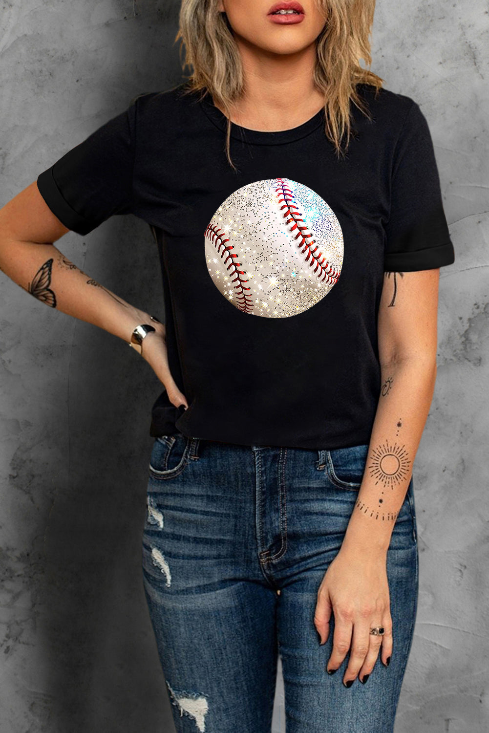Black Baseball T Shirt