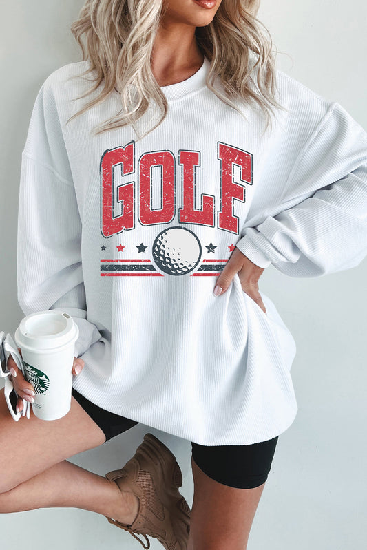 White Golf Baggy Sweatshirt