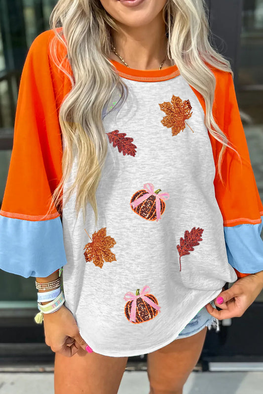 Sequin Fall Elements Top