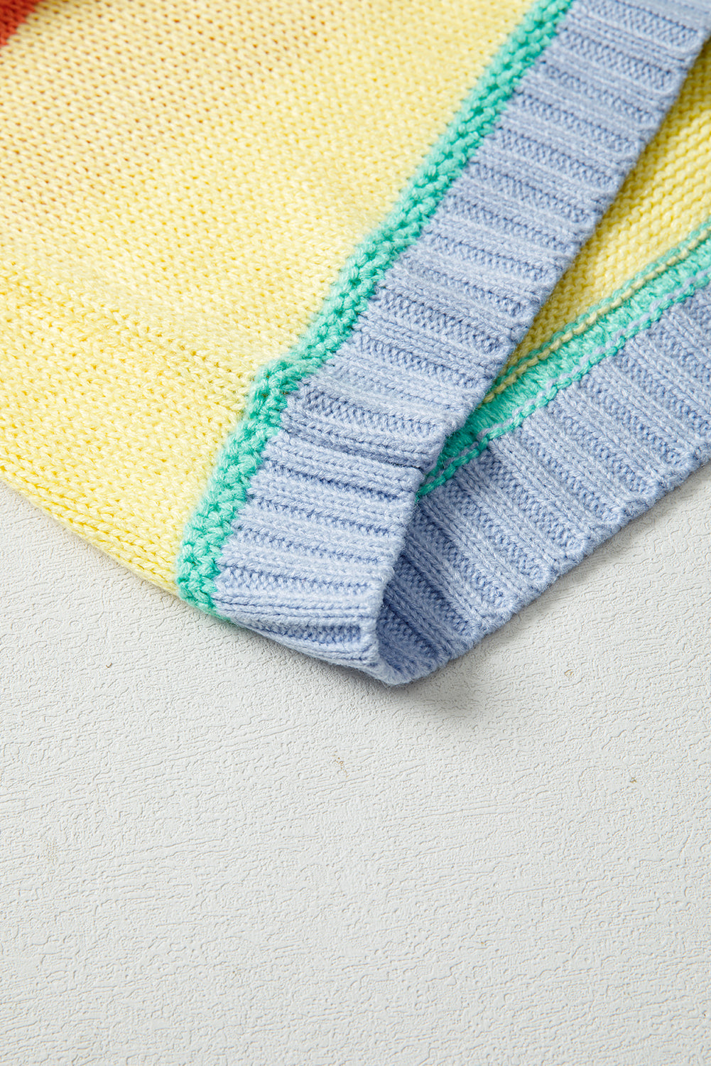 Yellow Stripe Oversized Sweater