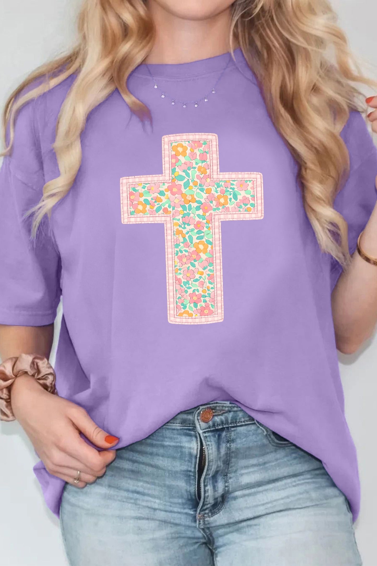Floral Cross Easter Tee