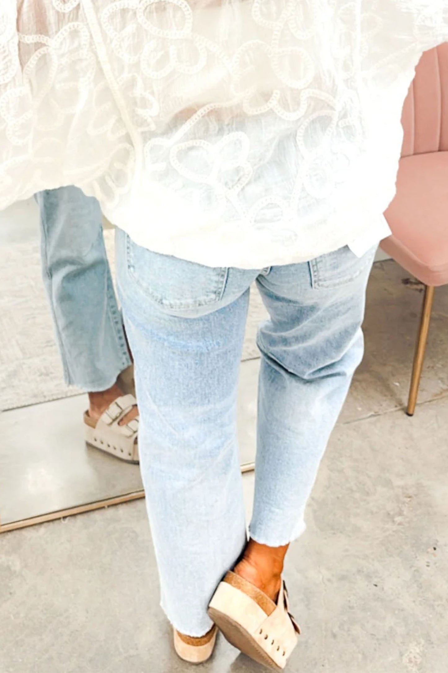 Purple and Gold Ankle Jeans