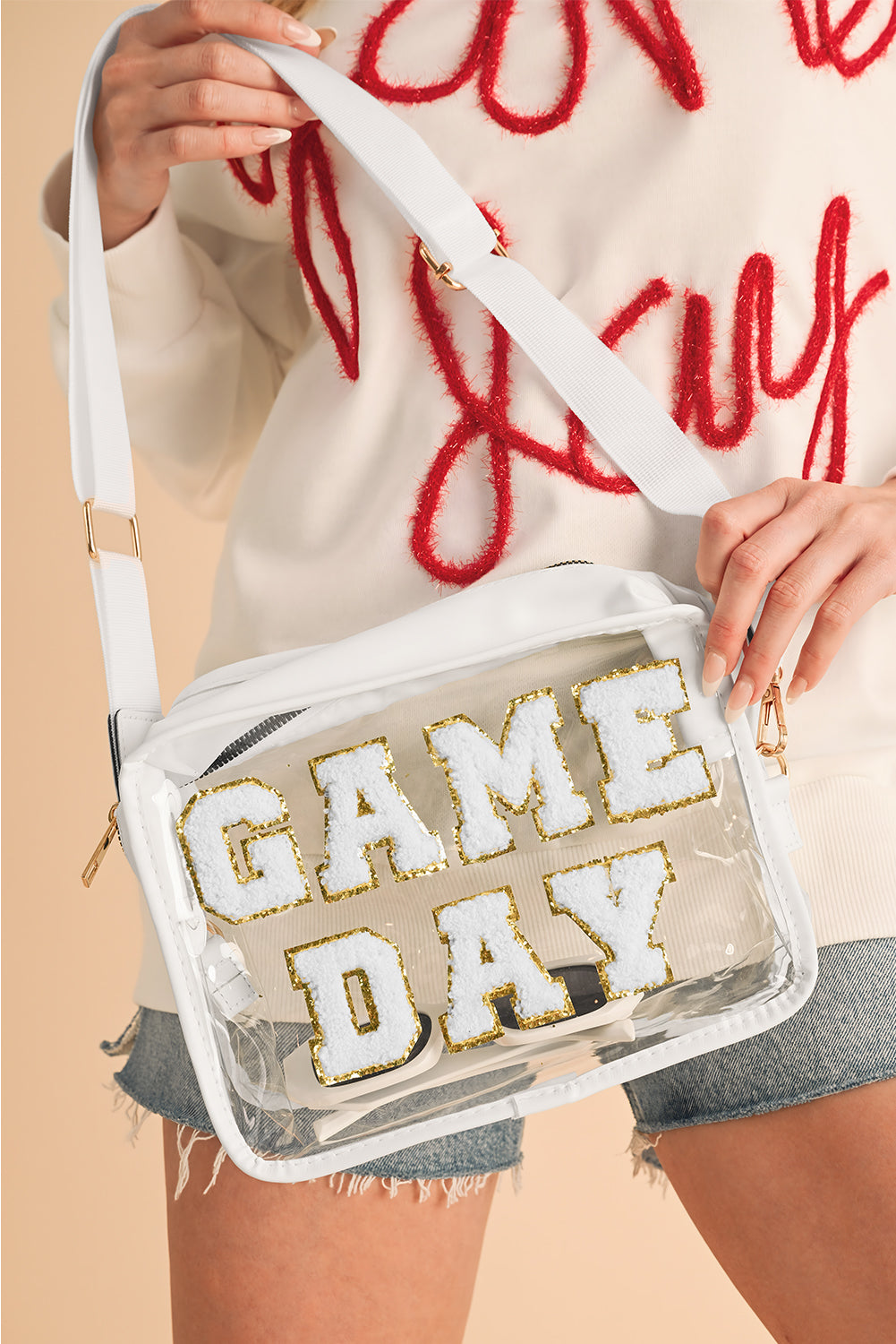 Clear PVC GAMEDAY Crossbody Bag