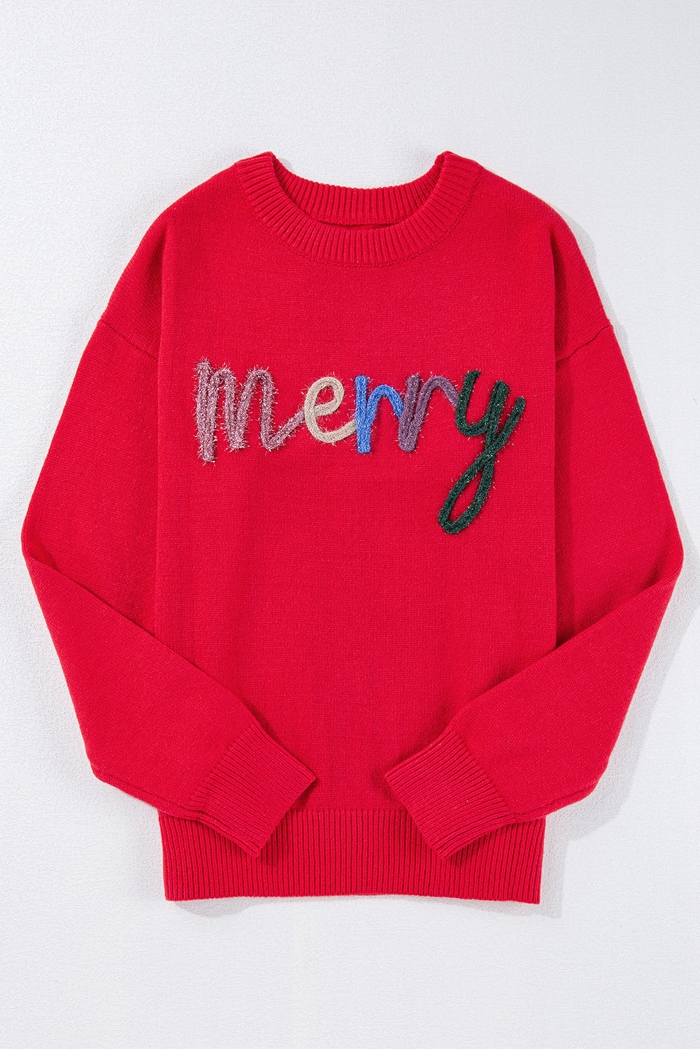 Red Tinsel Merry Baggy Sweater